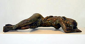 Liegender Akt - Bronzeskulptur
