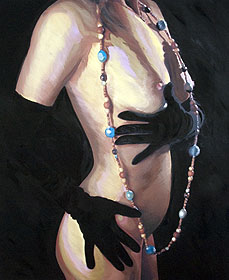 Dessous Bild mit Kette