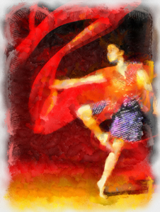 &copy; Claudia Larsen - Tanz - Aquarell